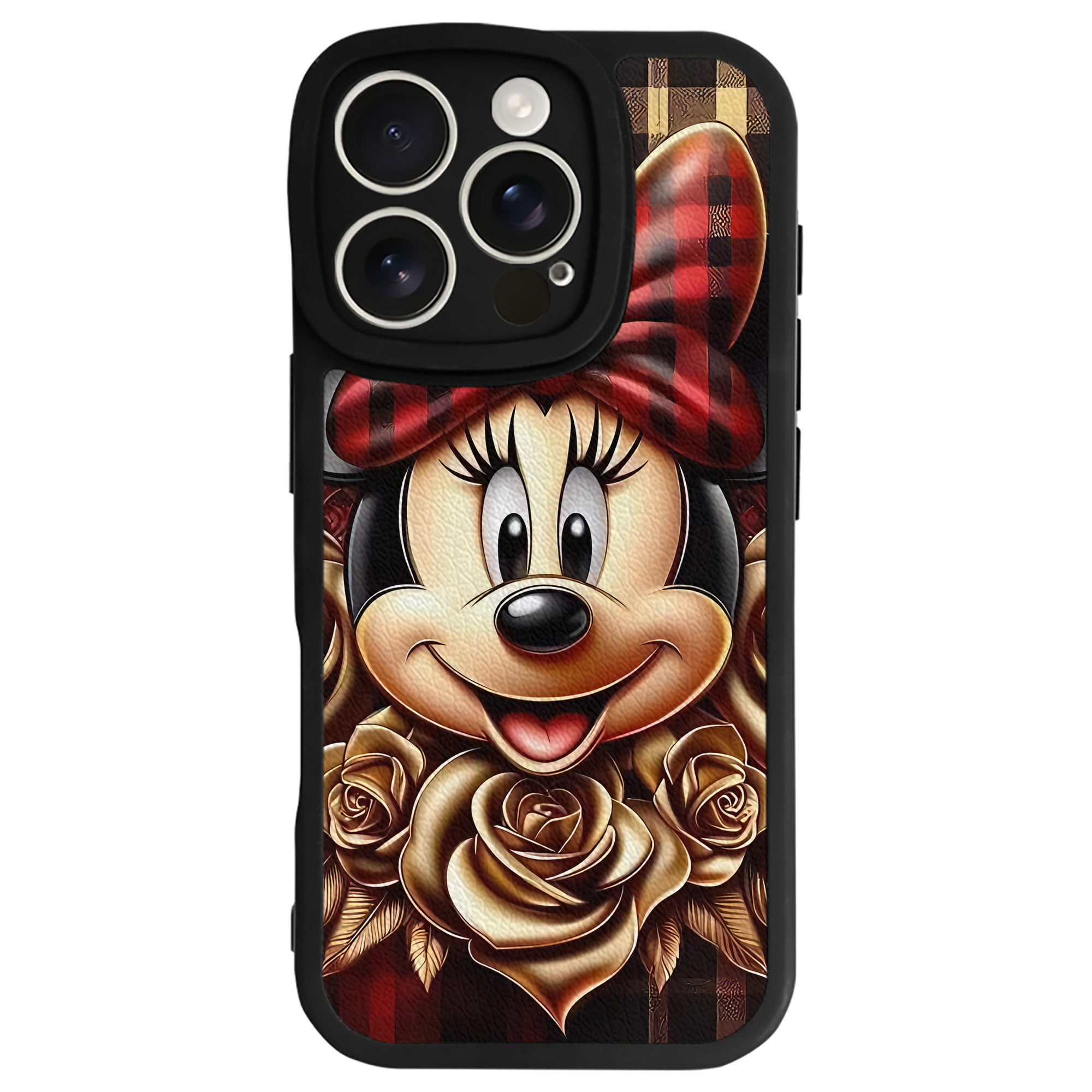 （画像用） ミッキーマウス Mickey Mouse 【iPhone 16シリーズ対応】シリコンスマホケース（レザー調） 材質：シリコン